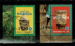 2012 4240/41 Postfris Met 1édag Stempel : HEEL MOOI ! MNH Avec Cachet 1er Jour "Rwanda Burundi 50 Ans Indépendance ..  " - Neufs