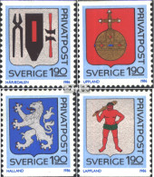 Schweden 1386-1389 (kompl.Ausg.) Postfrisch 1986 Provinzwappen (VI) - Ongebruikt