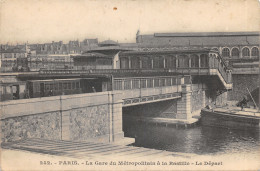 75-PARIS-GARE DU METROPOLITAIN A LA BASTILLE-N°T2409-C/0255 - Stations, Underground