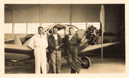 Aviation * Avion Marque Type Modèle ? & Aviateur * Aérodrome Hangar Mécanicien * Photo Ancienne Format 11.2x6.8cm - ....-1914: Précurseurs