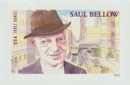 USA 2024 Saul Bellow Subway Metro Train Stamp MNH - Treinen