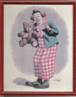 Art & Antiquités > Tableaux > Litho Originale De Sarnoff -  Le Clown Et Teddy Le Nounours - Lithographien