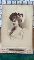 REAL PHOTO CABINET  Vers 1880 Algérie Alger  FEMME ELEGANTE BEAUX CHAPEAU Photo Arnold Vollenweider - Old (before 1900)