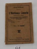 EL1 Livre - L'héritage Canorin - Louis Dufrane - Hornu - 50 Centimes - 1908 - 1901-1940