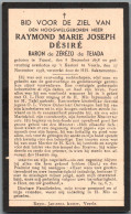 Bidprentje Fumal - De Zérézo De Tejada Raymond Marie Joseph Désiré (1858-1938) Baron - Images Religieuses