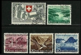 ● SVIZZERA 1950 ֍ Pro PATRIA ֍ N.° 497 / 01 Usati ● Serie Completa ● Cat. 53,00 € ● Lotto N. 183 ● - Used Stamps