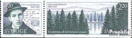 Schweden 1508-1509 Paar (kompl.Ausg.) Postfrisch 1988 Dan Andersson - Nuevos