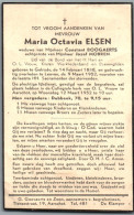 Bidprentje Gelrode - Elsen Maria Octavia (1888-1952) - Images Religieuses