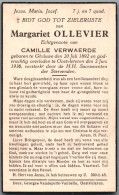 Bidprentje Geluwe - Ollevier Margariet (1892-1936) - Devotieprenten