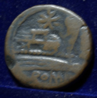 76  -  BONITO  AS  DE  JANO - SERIE SIMBOLOS -   MARIPOSA  - MBC - Republiek (280 BC Tot 27 BC)