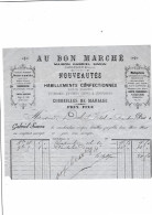 15-G.Simon...." Au Bon Marché " ...Nouveautés, Habillements Confectionnés..Saint-Flour ...(Cantal)...1894 - Vestiario & Tessile