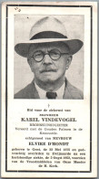 Bidprentje Gent - Vindevogel Karel (1875-1952) - Devotieprenten