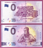 0-Euro XEKE 2019-1 + 2022-2 Satz GRIMMWELT KASSEL - Essais Privés / Non-officiels