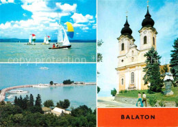 72684251 Balaton Plattensee Panorama Segelboote Kirche Ungarn - Ungheria