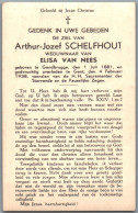 Bidprentje Gentbrugge - Schelfhout Arthur Jozef (1881-1938) - Devotieprenten