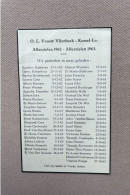 KESSEL-LO - O.L. Vrouw Vlierbeek - Allerzielen 1962-1963 - Afgestorven Parochianen - Esquela