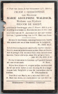 Bidprentje Gentbrugge - Waldack Marie Adolphine (1856-1921) Beschadigd - Devotieprenten