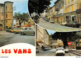 ►LES VANS◄07►CPSM►1974◄►MULTIVUES►AUTOMOBILES►DAUPHINE►DS►504▬ ►HÔTEL DES CÉVENNES - Les Vans