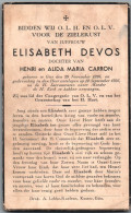 Bidprentje Gits - Devos Elisabeth (1916-1936) - Devotieprenten