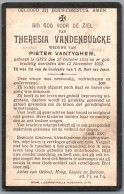 Bidprentje Gits - Vandenbulcke Theresia (1855-1932) Plooi - Images Religieuses