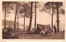 [40]  LES LANDES DE GASCOGNE Une Partie De Camping Sur Les Bords De L'Etang D'Aureilhan Cpa ±1930 ♥♥♥ - Sonstige & Ohne Zuordnung