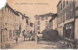 [63]  ARLANC - La Place St Joseph -  CPA Accidentée ± 1930 ♠♠♠ - Autres & Non Classés