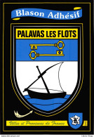 [34] PALAVAS LES FLOTS -  Cpm Autocollant Adhésif Blason écusson -  ♥♥♥ - Palavas Les Flots