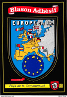 EUROPE Des 12 - Pays De La Communauté - Cpm Autocollant Adhésif Blason écusson -  ♥♥♥ - Autres & Non Classés