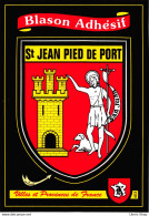 [64] SAINT-JEAN-PIED-DE-PORT Cpm Autocollant Adhésif Blason écusson -  ♥♥♥ - Saint Jean Pied De Port