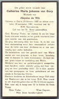 Bidprentje Goirle (NL) - Van Gorp Catharina Maria Johanna (1887-1961) - Devotieprenten