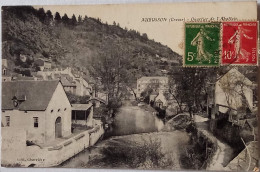 CPA Circulée 1920,  Aubusson (Creuse) - Quartier De L'Abattoir  (76) - Aubusson