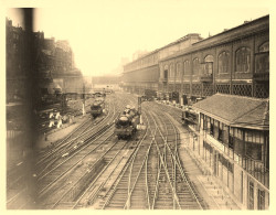 Paris 8ème * La Gare St Lazare * Ligne Chemin De Fer Locomotive Train Machine * 2 Photos Anciennes Format 12x9.5cm - District 08