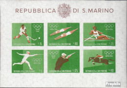 San Marino Block7 (kompl.Ausg.) Postfrisch 1960 Sommerolympiade - Blokken & Velletjes