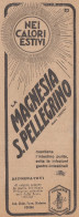 Magnesia San Pellegrino - 1922 Pubblicità Epoca - Vintage Advertising - Publicités