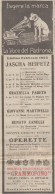 Società Nazionale Del Grammofono - La Voce Del Padrone - 1922 Pubblicità - Publicités