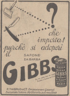 Sapone Da Barba GIBBS - 1922 Pubblicità Epoca - Vintage Advertising - Publicités