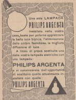 Lampade PHILIPS Argenta - 1922 Pubblicità Epoca - Vintage Advertising - Publicités