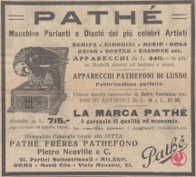 Pathé Frères Patheofono - 1922 Pubblicità Epoca - Vintage Advertising - Publicités