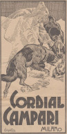 Campari - Illustrazione - Cani Soccorrono Ferito - 1922 Pubblicità Epoca - Publicités