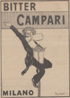 CAMPARI - Illustrazione - Uomo Su Palo Illuminazione - 1922 Pubblicità - Publicités