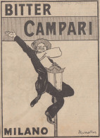 CAMPARI - Illustrazione - Uomo Su Palo Illuminazione - 1922 Pubblicità - Publicités