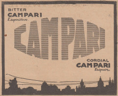 CAMPARI - Illustrazione Città In Penombra - 1922 Pubblicità - Vintage Ad - Pubblicitari