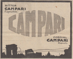 CAMPARI - Illustrazione Città In Penombra - 1922 Pubblicità - Vintage Ad - Pubblicitari