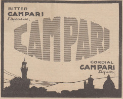 CAMPARI - Illustrazione Città In Penombra - 1922 Pubblicità - Vintage Ad - Pubblicitari