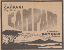 CAMPARI - Illustrazione Città In Penombra - 1922 Pubblicità - Vintage Ad - Pubblicitari