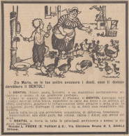 Dentifricio DENTOL - Vignetta - Zia Maria Con Le Anitre - 1923 Pubblicità - Pubblicitari