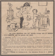 Dentifricio DENTOL - Vignetta - Fanciulli In Casa - 1923 Pubblicità Epoca - Pubblicitari