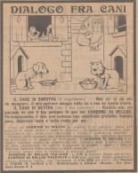 Carbone Di BELLOC - Vignetta - Dialogo Fra Cani - 1923 Pubblicità Epoca - Pubblicitari