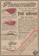 Suola Ortopedica PNEUMETTE - 1923 Pubblicità Epoca - Vintage Advertising - Pubblicitari