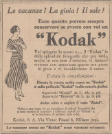 Vacanze Gioia Sole Con Un KODAK - 1923 Pubblicità - Vintage Advertising - Pubblicitari